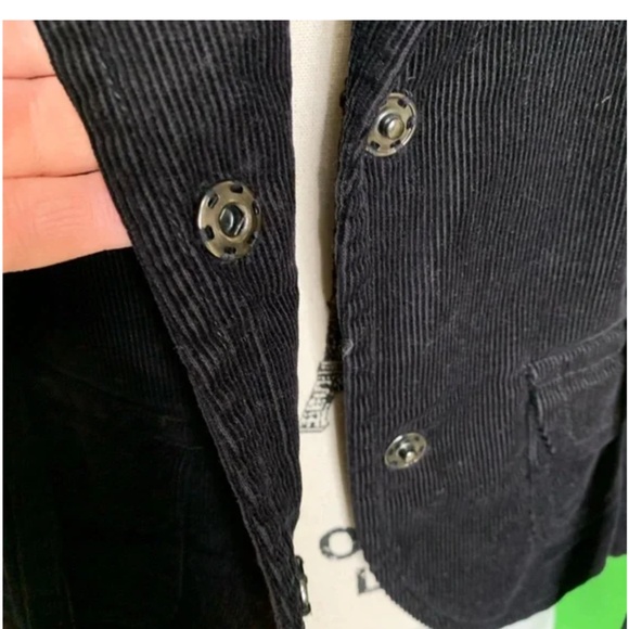 H & M Black Corduroy Lined Blazer - Picture 3 of 4